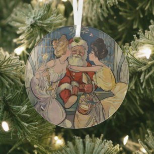 Vintage Christmas, Santa Claus (1902) Glass Tree Decoration