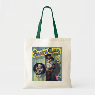 Vintage Christmas, Santa Claus and His Works Book Tote Bag