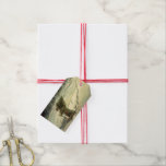 Vintage Christmas, Santa Claus Carrying a Tree Gift Tags<br><div class="desc">Easy to personalise Christmas gift tags to create a custom message.
Vintage illustration antique Victorian Merry Christmas holiday design featuring an old man resembling jolly old Saint Nicholas. He is carrying a pine tree through the forest during winter leaving only footprints behind in the snow.</div>