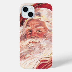 Vintage Christmas Santa Claus iPhone 15 Mini Case