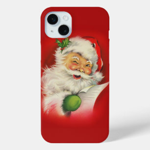 Vintage Christmas Santa Claus iPhone 15 Mini Case