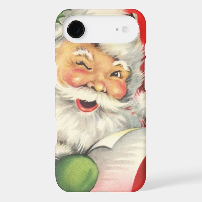 Vintage Christmas Santa Claus Case-Mate iPhone Case (Back)