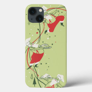 Vintage Christmas, Santa Claus Chef with Dinner iPhone 13 Case