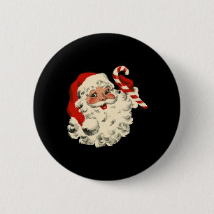 Vintage Christmas Santa Claus Face Funny Old Fashi 6 Cm Round Badge