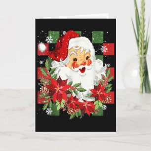 Vintage Christmas Santa Claus Face Funny Old Fashi Card