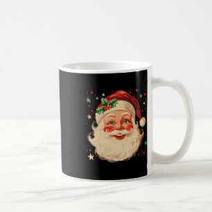 Vintage Christmas Santa Claus Face Funny Old Fashi Coffee Mug