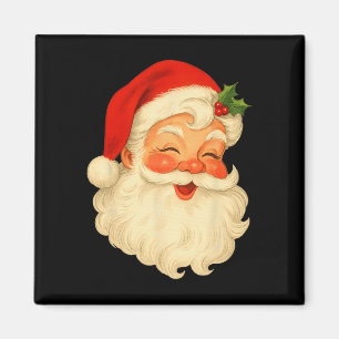 Vintage Christmas Santa Claus Face Old Fashioned X Magnet