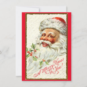 Vintage Christmas Santa Claus Holiday Card