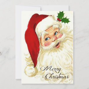 Vintage Christmas Santa Claus Holiday Card