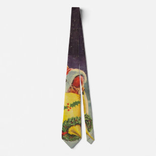 Vintage Christmas, Santa Claus in a Spaceship Tie