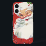 Vintage Christmas Santa Claus, Jolly and Winking iPhone 16 Case<br><div class="desc">Vintage illustration Christmas holiday design featuring a happy,  jolly Santa Claus wearing a hat and winking as if he has a secret. Ho,  ho,  ho,  Merry Christmas!</div>