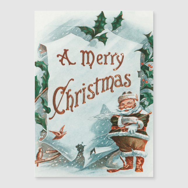 Vintage Christmas Santa Claus Merry Greeting (Front)