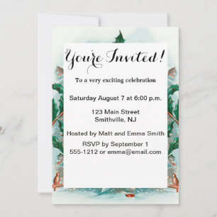 Vintage Christmas Santa Claus Merry Greeting Invitation