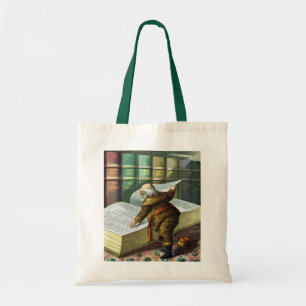 Vintage Christmas, Santa Claus Naughty Nice List Tote Bag