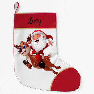 Vintage Christmas Santa Claus Small Christmas Stocking