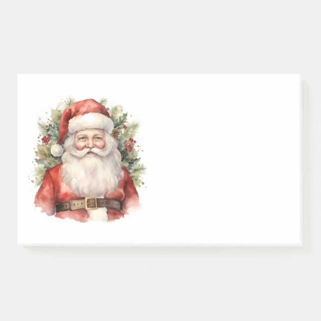 Vintage Christmas Santa Claus Smiling Post-it Notes (Front)