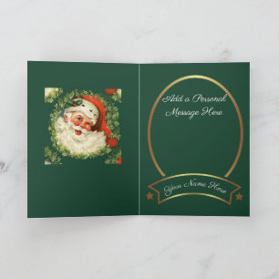 Vintage Christmas Santa Claus St. Nick Holiday Car Card