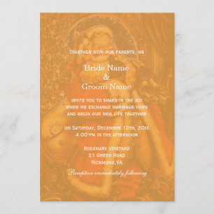 Vintage Christmas Santa Claus   winter wedding Invitation