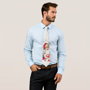 Vintage Christmas, Santa Claus with Candy Canes Tie