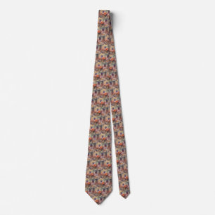 Vintage Christmas, Santa Claus with Elves Workshop Tie