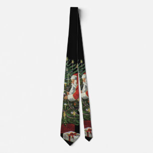Vintage Christmas, Santa Claus with Presents Tie