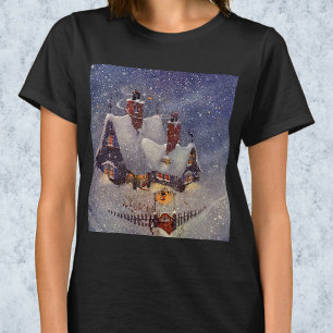 Vintage Christmas, Santa Claus Workshop North Pole T-Shirt