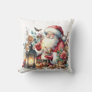 vintage christmas santa cushion