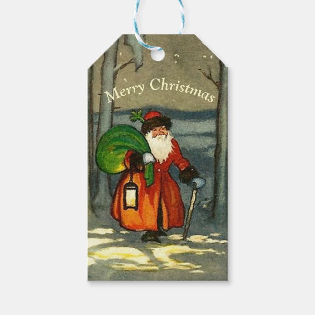 Vintage Christmas Santa  Gift Tags (Front)
