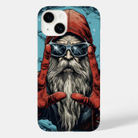 Vintage Christmas Santa Heavy Metal Rock and Roll