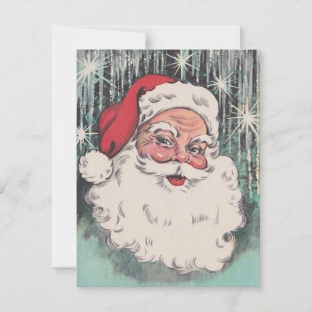 Vintage Christmas Santa Holiday Card (Front)