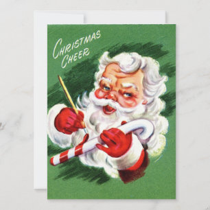 Vintage Christmas Santa Holiday Card