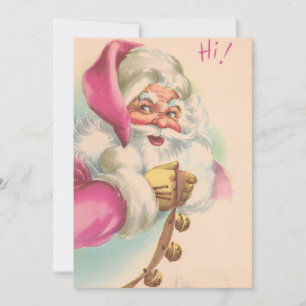 Vintage Christmas Santa Holiday Card