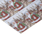 Vintage Christmas Santa Holiday reindeer tiled