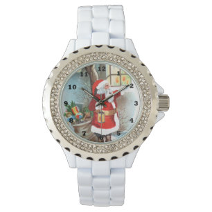 vintage Christmas Santa Holiday Watch