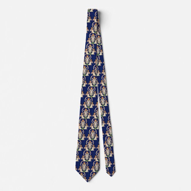 Vintage Christmas, Scandinavian Santa Lucia Angels Tie (Front)