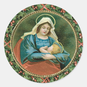 Vintage Christmas seals or stickers