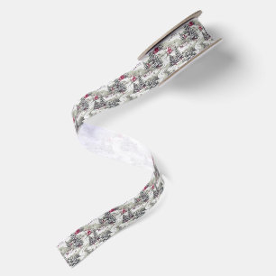Vintage Christmas Seamless Pattern Satin Ribbon