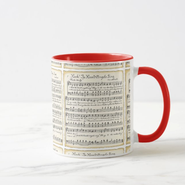 Vintage Christmas Sheet Music Mug (Right)