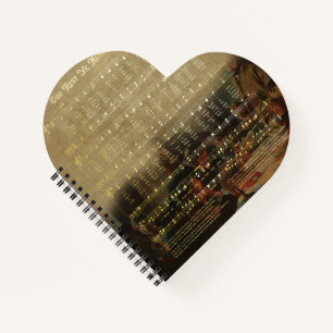 Vintage Christmas Sheet Music Wooden Keepsake Box Notebook