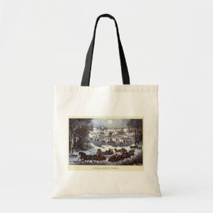 Vintage Christmas Sleighs, Central Park in Winter Tote Bag