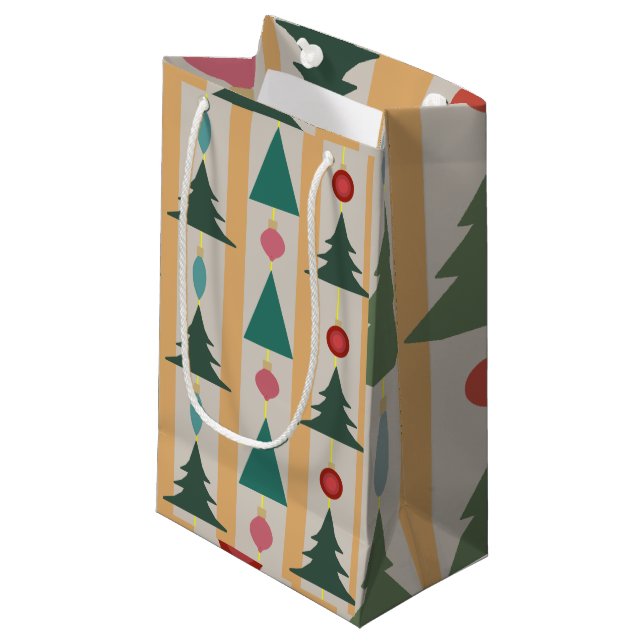Vintage Christmas Small Gift Bag (Front Angled)