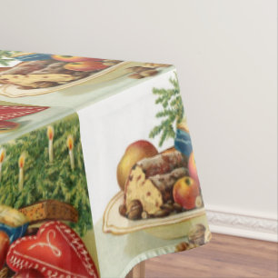 Vintage Christmas Snack Tablecloth