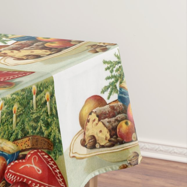 Vintage Christmas Snack Tablecloth (In Situ)