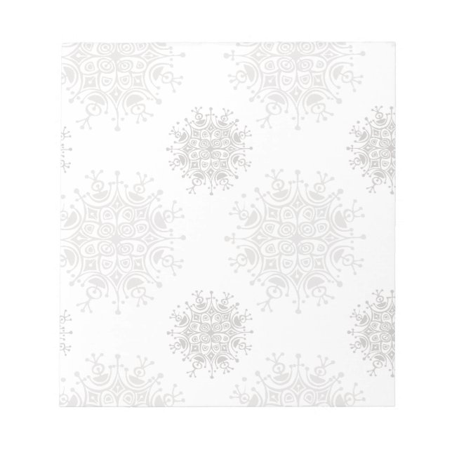 Vintage Christmas, Snowflakes Blizzard Pattern Notepad (Front)