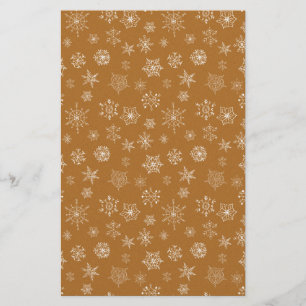 vintage christmas snowflakes stationery