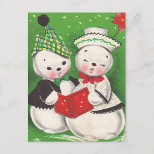 Vintage Christmas Snowman Postcards