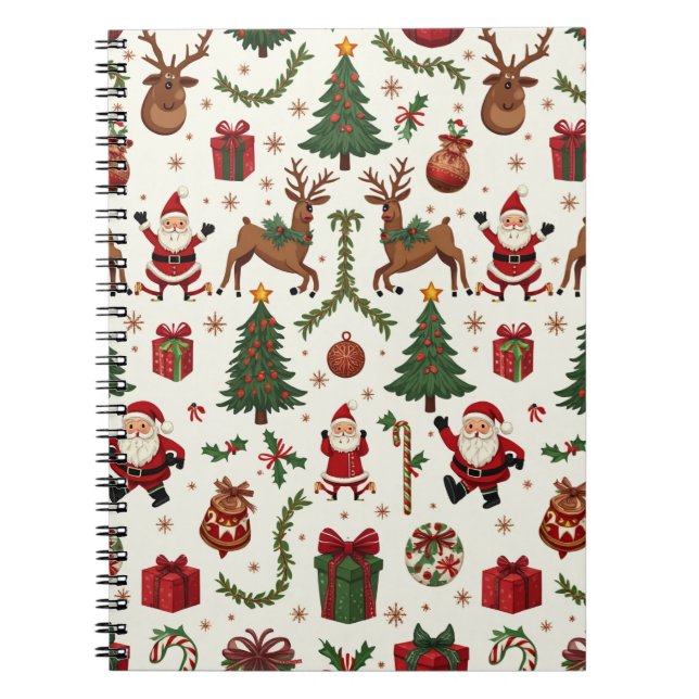 Vintage Christmas Spiral Photo Notebook  (Front)