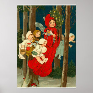 Vintage Christmas Spirits Poster