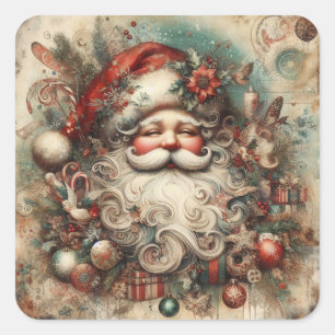 Vintage Christmas  Square Sticker