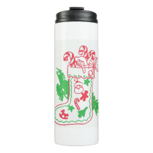 Vintage Christmas Stocking Thermal Tumbler